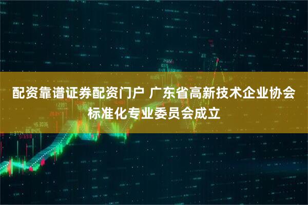 配资靠谱证券配资门户 广东省高新技术企业协会标准化专业委员会成立