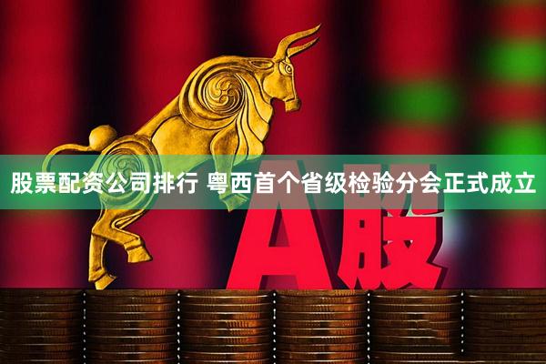 股票配资公司排行 粤西首个省级检验分会正式成立